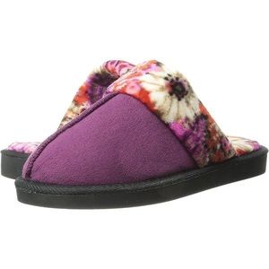 Vera Bradley Plum Rosewood Cozy Slippers